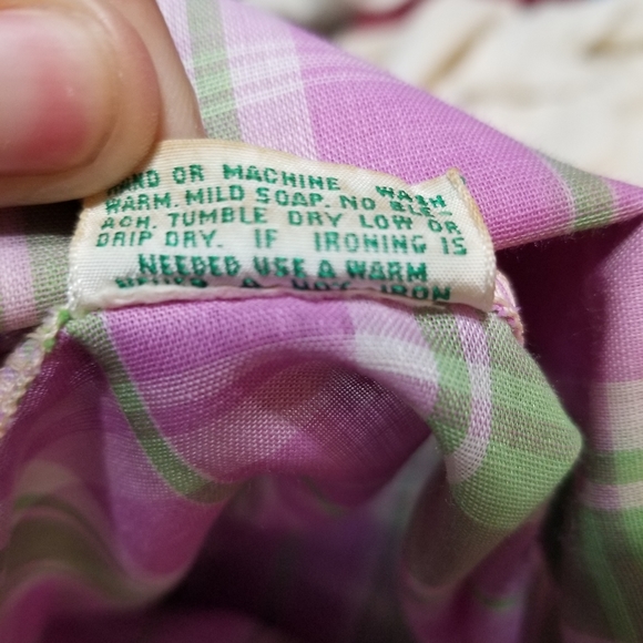 Vintage plaid shift dress M - Picture 5 of 5